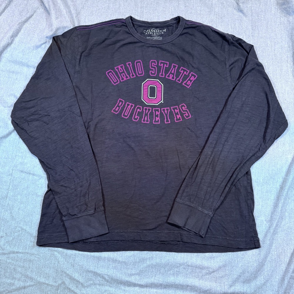 Ohio State Buckeyes Shirt Mens 2XL‎ NCAA Football Long Sleeve Colosseum